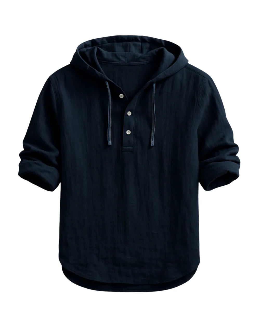 Camisa con capucha de lino y algodón
