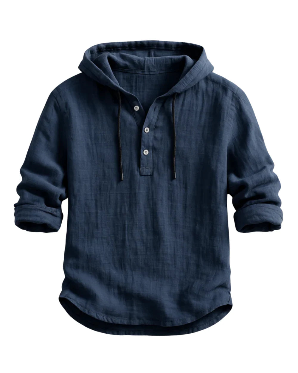 Camisa con capucha de lino y algodón